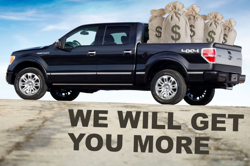 Truck with money